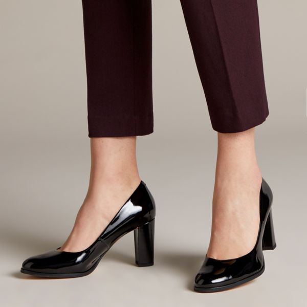 Clarks Womens Kaylin Cara Heels Black | CA-6385019
